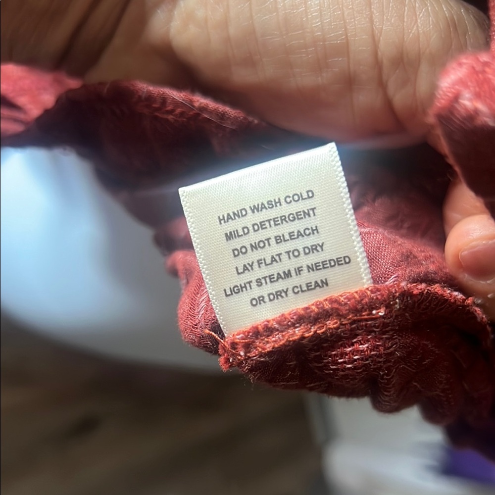 Rust Button-Up Women's Top - Picture 10 of 11